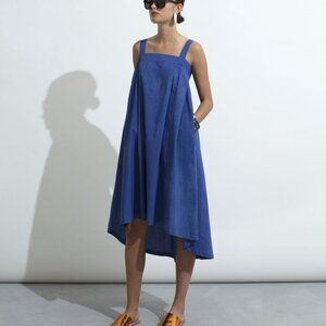 ELK Women's Tablier Dress Mid-Length in Iris Blue Size US 8